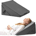 Bedluxe Wedge Pillow for Sleeping, Adjustable 9&12 Inch Foldable Bed Wedge by Bedluxe