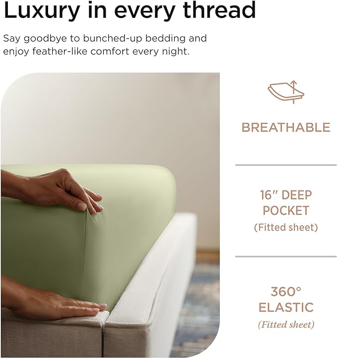Threadmill Luxury 800 Thread Count Twin 100% Cotton Sheets - Image 3