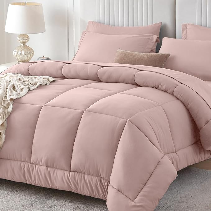 Sasttie Full Size Comforter Sets, 7 Pieces Bed in a Bag Full, Complete Bedding by SASTTIE