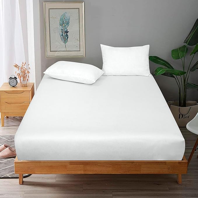 ROYALE LINENS 300 Thread Count 100% Long Staple Combed Cotton Fitted Sheet Queen - Image 9