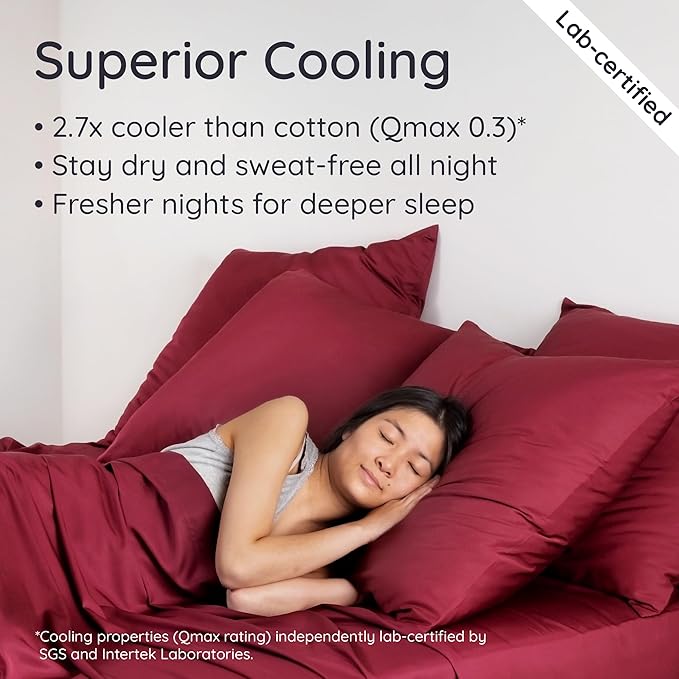 Bambaw 100% Viscose Derived from Bamboo Fitted Sheet Twin Size, Cooling Fitted - Image 3