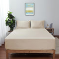 Full Size Fitted Sheet Only Beige, 100% Egyptian Cotton 600 Thread Count by ShunjieHome