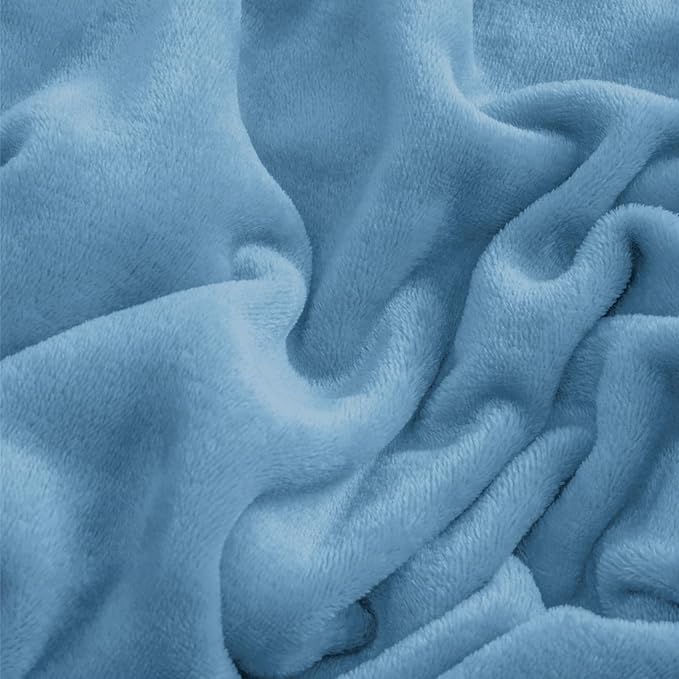 BEDELITE Flannel Sheets Queen Size Forever Blue - Image 5