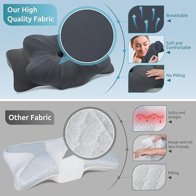 DONAMA Cervical Pillow for Neck and Shoulder Pain Relief, Cooling Contour - Image 7
