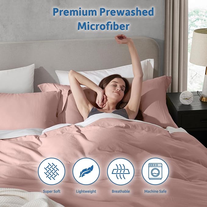 Nestl Blush Pink California King Duvet Cover Sets - Image 6