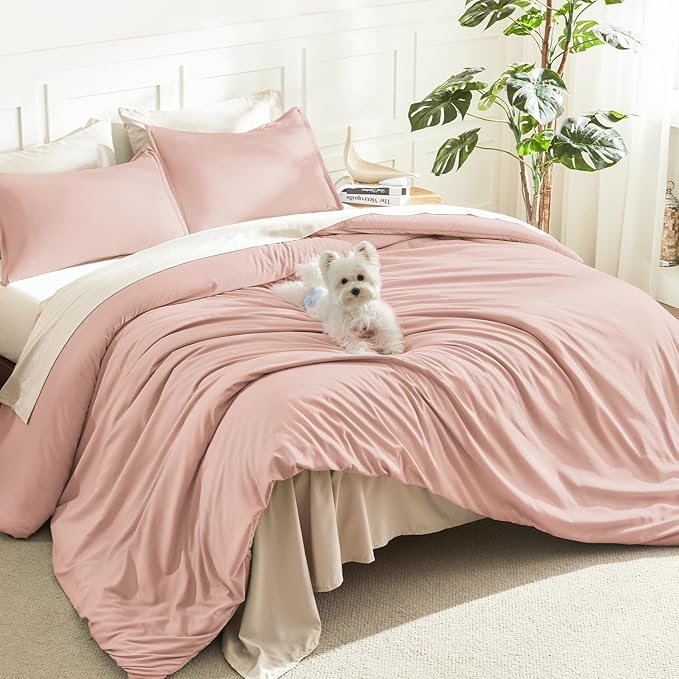 Litanika Twin XL Comforter Set Blush Pink, 2 Pieces Extra Long Dorm Bedding Sets by Litanika