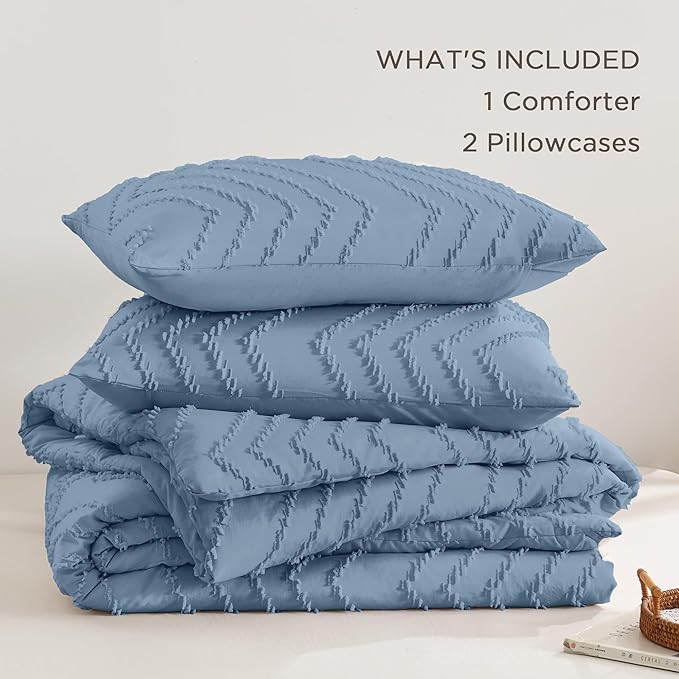 Andency Greyish Blue Twin/Twin XL Comforter Set, Twin Bed Comforter - Image 6