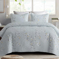 Exclusivo Mezcla Reversible Boho Quilts King Size, Light Blue Bedspreads by ExclusivoMezcla