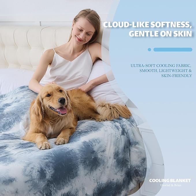Cooling Blanket Full Size for Hot Sleepers Ultra Lightweight & Breathable - Image 2