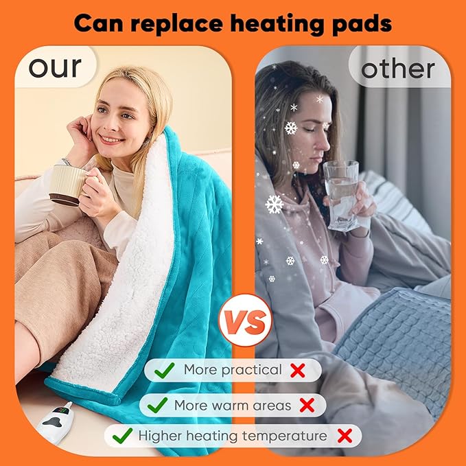 greenoak Heated Blanket Electric Full 72"X84", Heating Blanket - Image 5