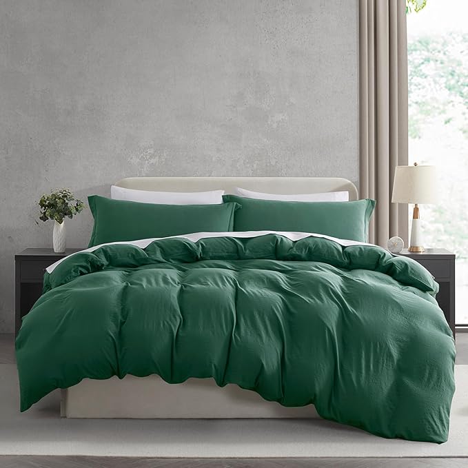 Nestl Dark Green Duvet Cover Full Size by Nestl
