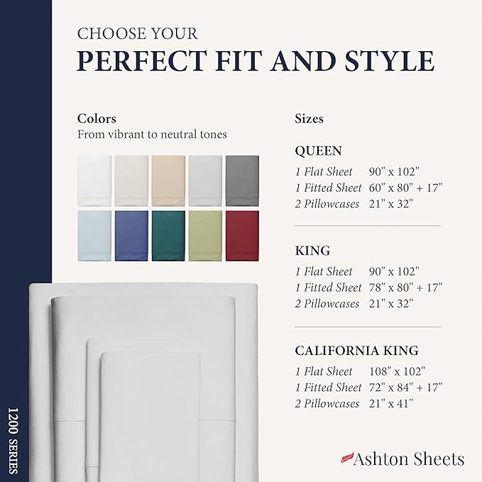 100% Egyptian Cotton Split King Sheets Sets - Image 8