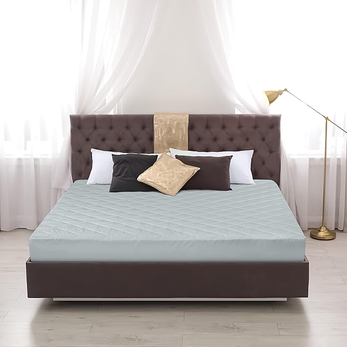 Utopia Bedding Quilted Fitted Mattress Pad, King Size, Elastic Fitted Mattress - Image 7