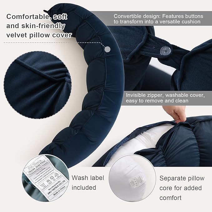 Peallow – Long Round Body Pillow - Image 4