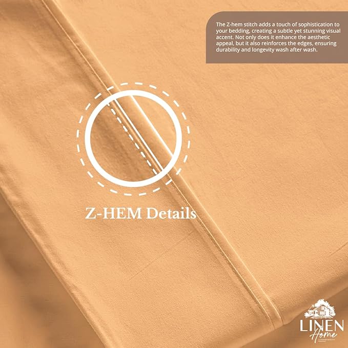 Linen Home 100% Cotton Percale 1 Flat Sheet, King Size - Image 5