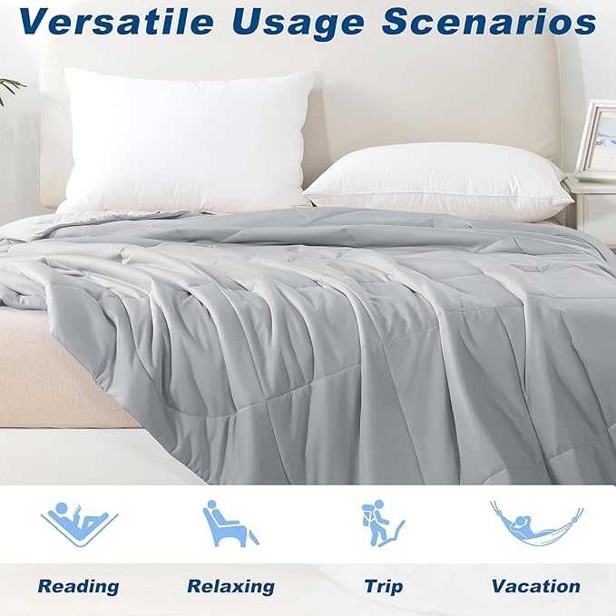 Cooling Comforter Queen Size, Double-Sided Cold Tech Fabric Quilted Bed - Image 5