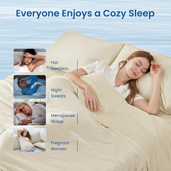 Cozy Bliss Cooling Comforter Twin Size, Reversible Lightweight Cooling Blankets - Image 4