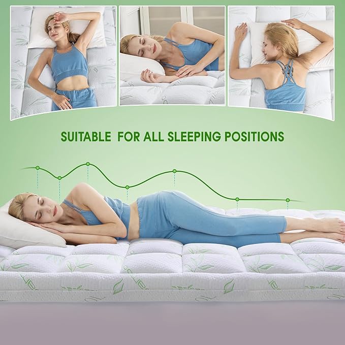 WhatsBedding Twin Mattress Topper, Soft Pillow Top Mattress Topper - Image 6