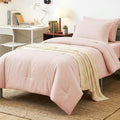 CozyLux Twin Comforter Set Blush Pink, 5 Pieces Bed in a Bag Twin Comforter Set by CozyLux