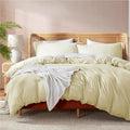 Nestl Vanilla Yellow Duvet Cover Queen Size by Nestl