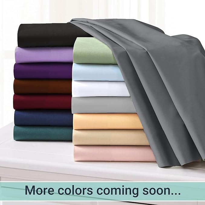 ZPECC King Flat Sheet Only 6 Pack, Durable Teal Top Bed Sheets Hypoallergenic - Image 6