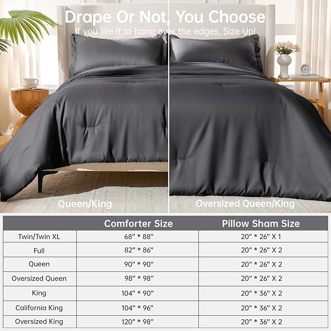 MUXHOMO King Size Comforter Set, All Season Ultra Soft Down Alternative Bedding - Image 8