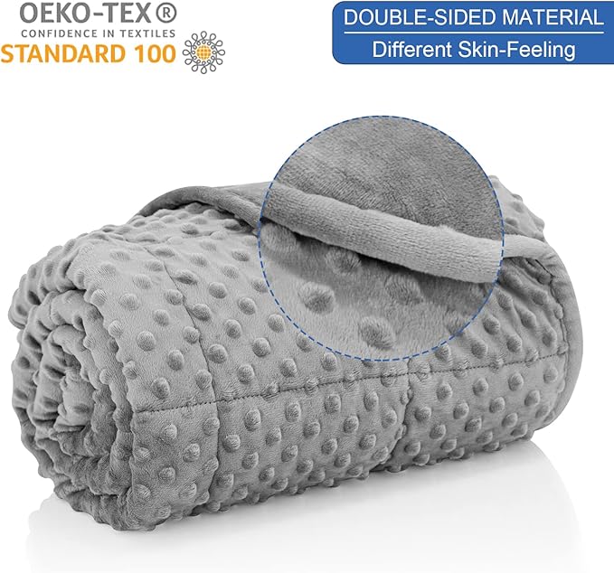 Huloo Sleep Kids Weighted Blanket Twin 5lbs Breathable Soft Minky Weighted - Image 2