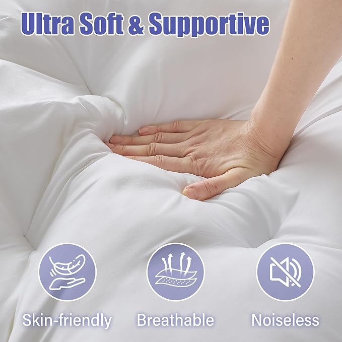 WhatsBedding 4 Inch Memory Foam Mattress Topper Full - Image 2
