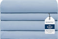 Full Size Flat Sheet 4 Pack, 100% Cotton Percale Flat Bed Sheet, Breathable & by HOMTEC