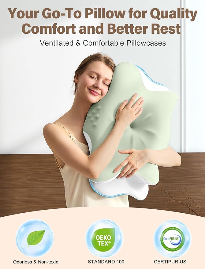 Cervical Neck Pillow for Pain Relief – Ergonomic Memory Foam Pillow for Side - Image 8