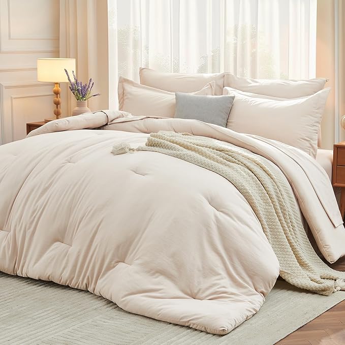 MUXHOMO 5 Pieces Twin Comforter Set, Soft Bed in a Bag Twin Size, All Season by MUXHOMO