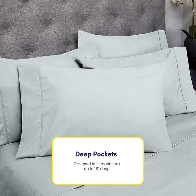 Queen Sheets Blue Porclain - Image 5