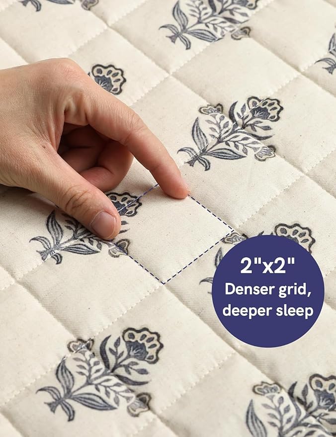 YnM 12lbs Weighted Blanket for Adults, Linen Heavy Bed Throw Blanket - Image 8