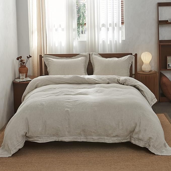 Simple&Opulence 100% Washed Linen Duvet Cover - Image 3