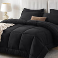 Sasttie Twin XL Comforter Set Black, 5 Pieces Twin XL Bed in a Bag, Complete by SASTTIE