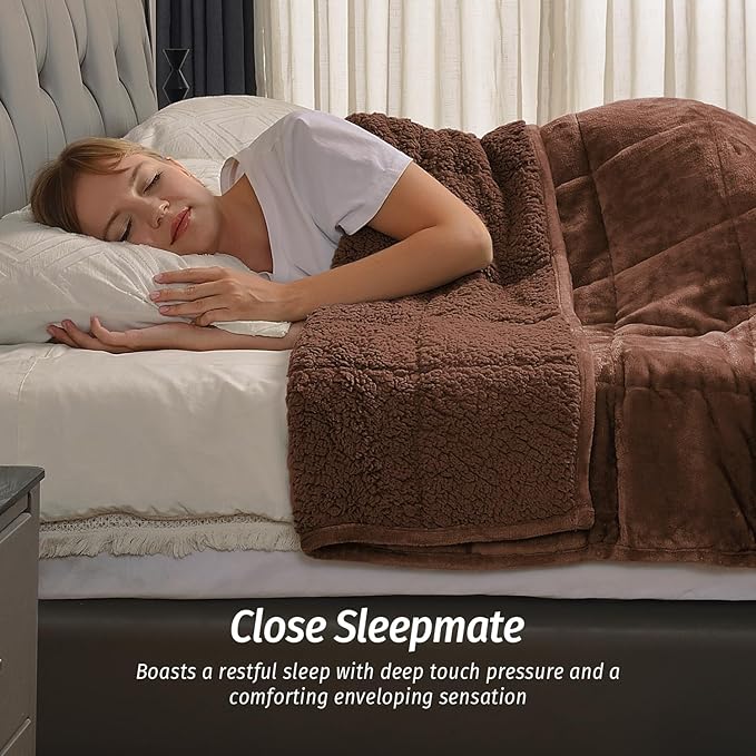 Wemore Sherpa Fleece Weighted Blanket - Image 3