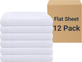ZPECC White Bulk Flat Sheets Only Queen Size 12 Pack, Easy Sort Top Bed Sheet by ZPECC-ABrandThatHasBeenFocusedOnBabyProductsFor18Years