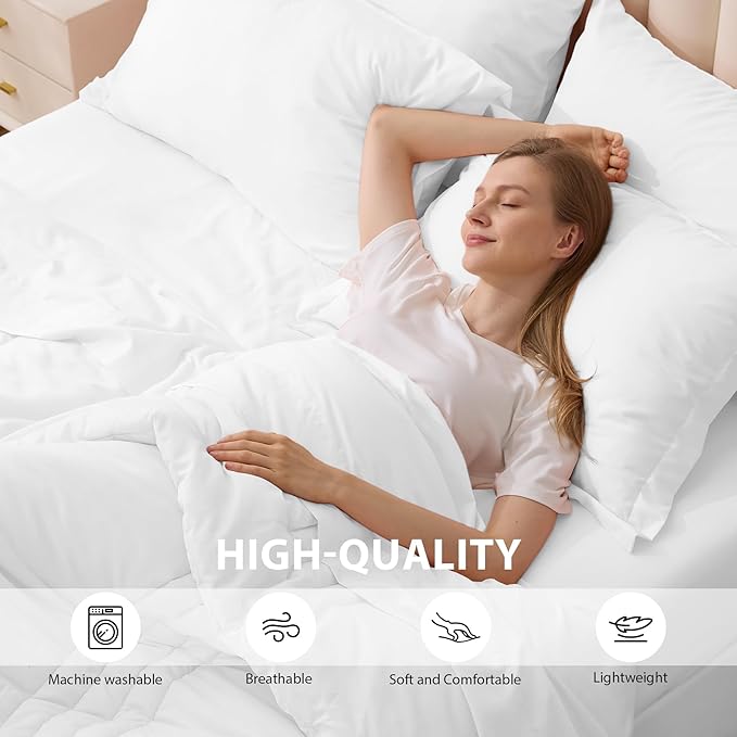 Queen Comforter Set White - Image 4