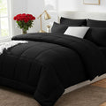 CozyLux King Size Comforter Set Black, 7 Pieces Bed in a Bag, All Season by CozyLux