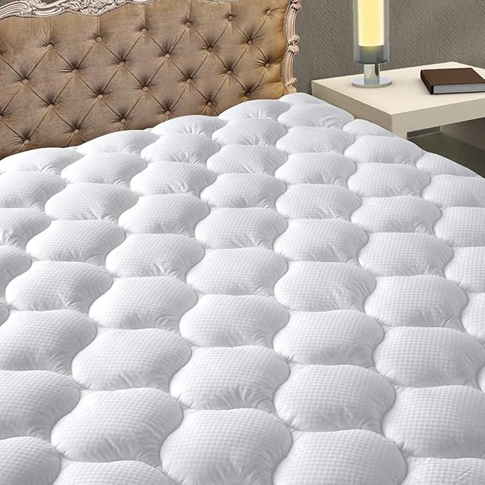 MATBEBY Bedding Quilted Fitted Full Mattress Pad Cooling Breathable Fluffy Soft by MATBEBY
