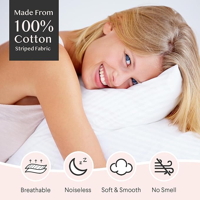 FAUNNA 600TC 100% Cotton Pillow Protectors, Queen Size, 2 Pack, Oeko-TEX - Image 3