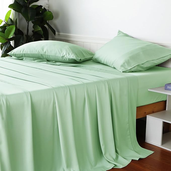Bamboo Viscose Flat Sheets Only, Sateen Weave Calking Size Flat Sheet Only - Image 5