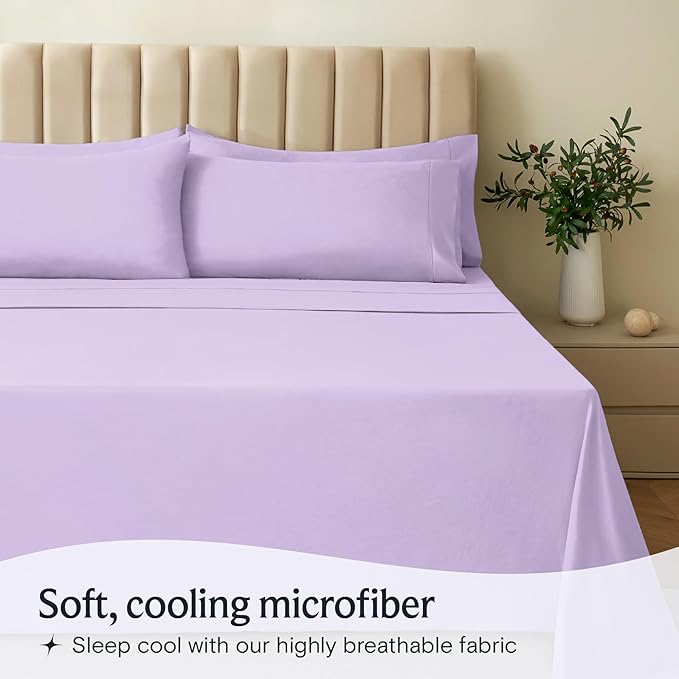 LuxClub 3 PC Sheet Sheets Deep Pockets 18" Eco Friendly Wrinkle - Image 3