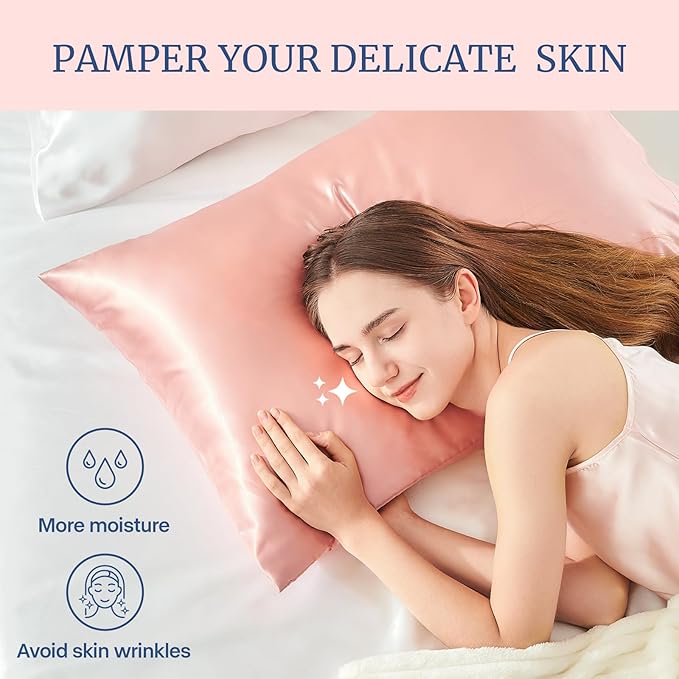 BEDELITE Satin Pillowcase for Hair and Skin, Super Soft and Cooling Similar to - Image 3