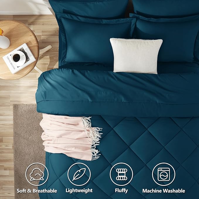 CozyLux Full Size Comforter Sets Lyons Blue - Image 2