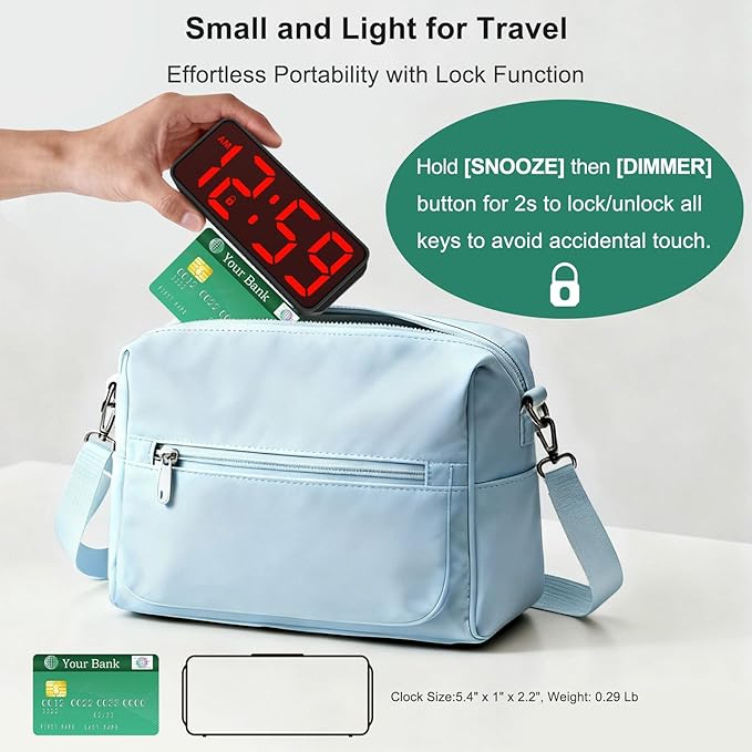 Peakeep Small Battery Powered Digital Alarm Clocks - Image 2