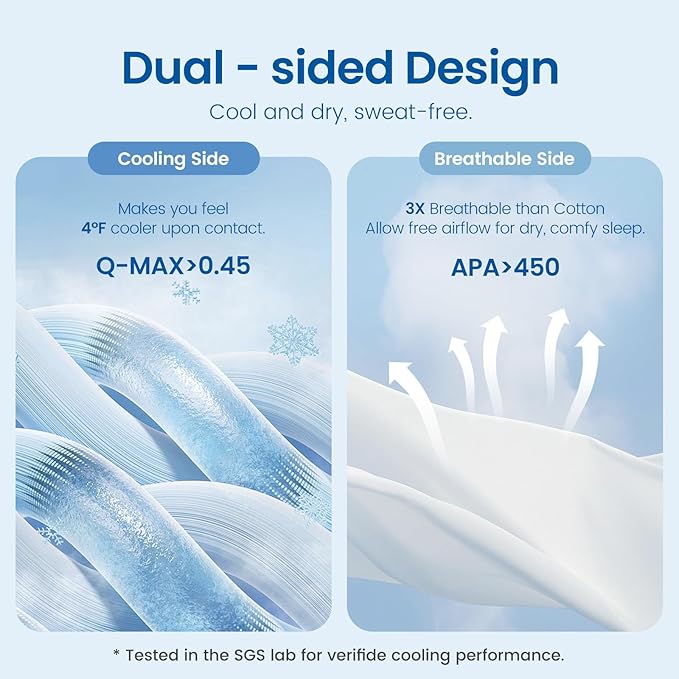 Cozy Bliss Cooling Comforter Cali King Size, Reversible Lightweight Cooling - Image 3