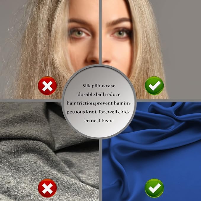 Silk Pillow Cases 2 Pack, Soft Breathable and Sliky Standard Size Pillow Cases - Image 5