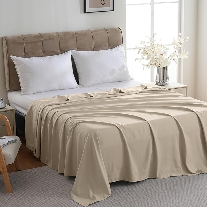 ZPECC Bulk Flat Sheets Only King Size 6 Pack, Easy Sort Top Bed Sheet by - Image 2