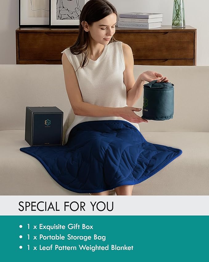 Kaisa Weighted Blanket for Adults, Soft Weighted Lap Blanket Machine Washable - Image 5